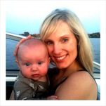 Lindsay Millsap Williams with her baby girl. Lindsay is on the right.